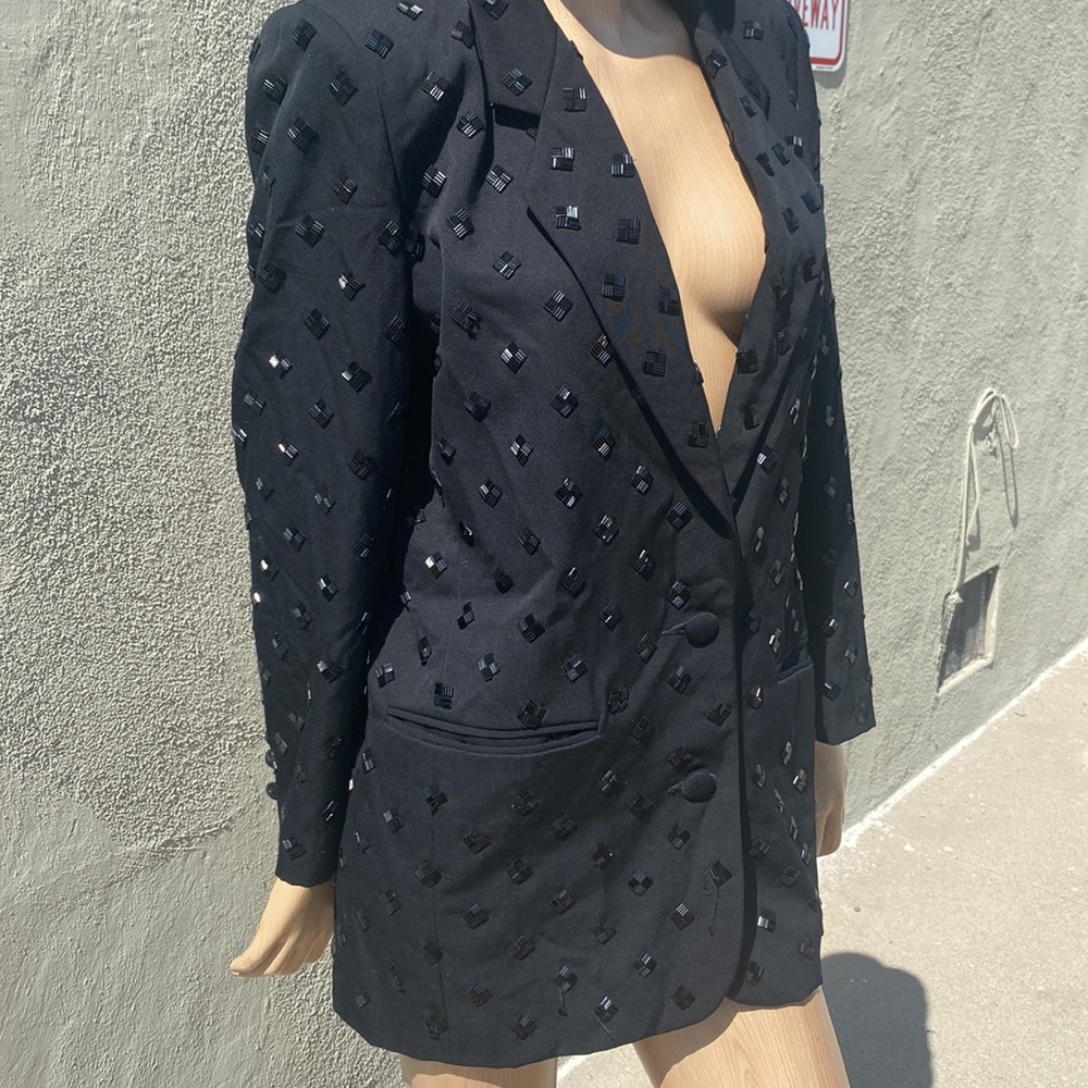 Black hand beaded Blazer